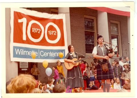 Musical performance at Wilmette's 100th anniversary celebration