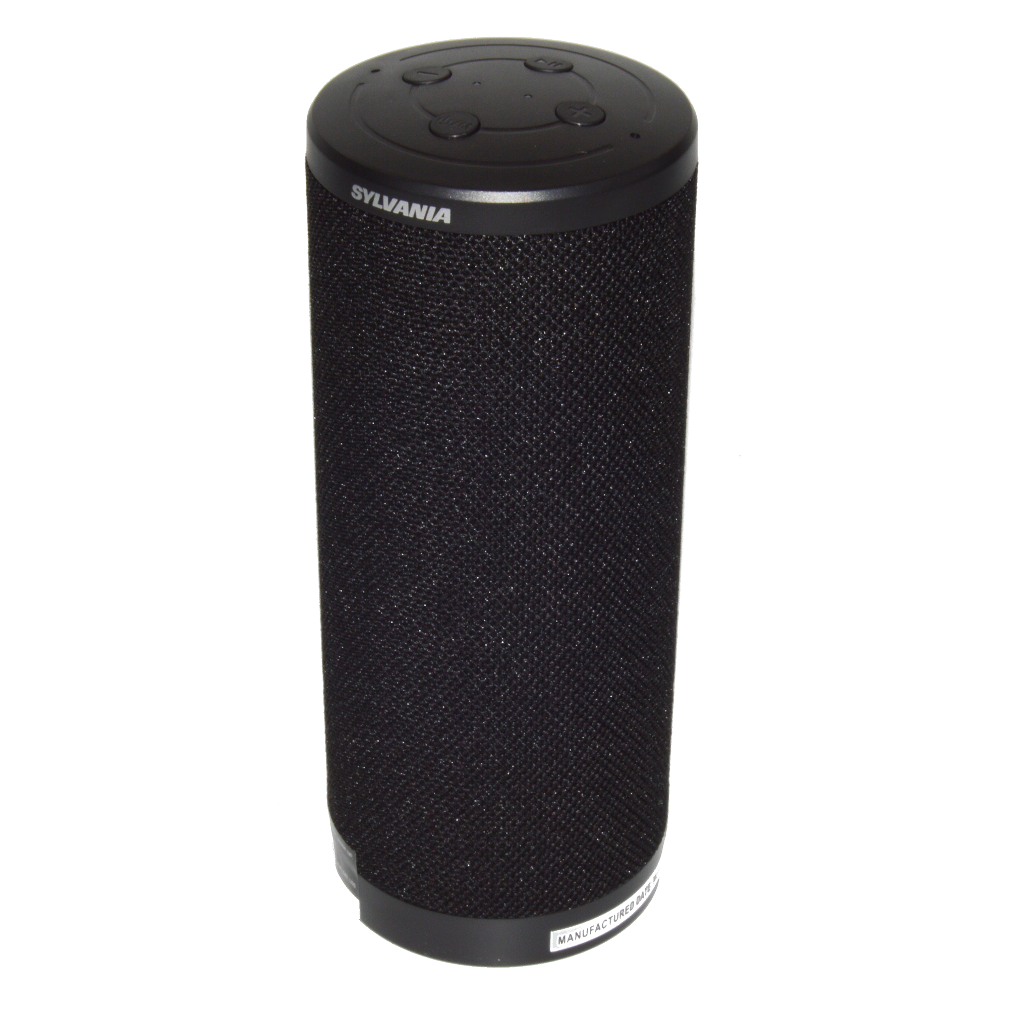 Image of tall, cylindrical smart speaker.