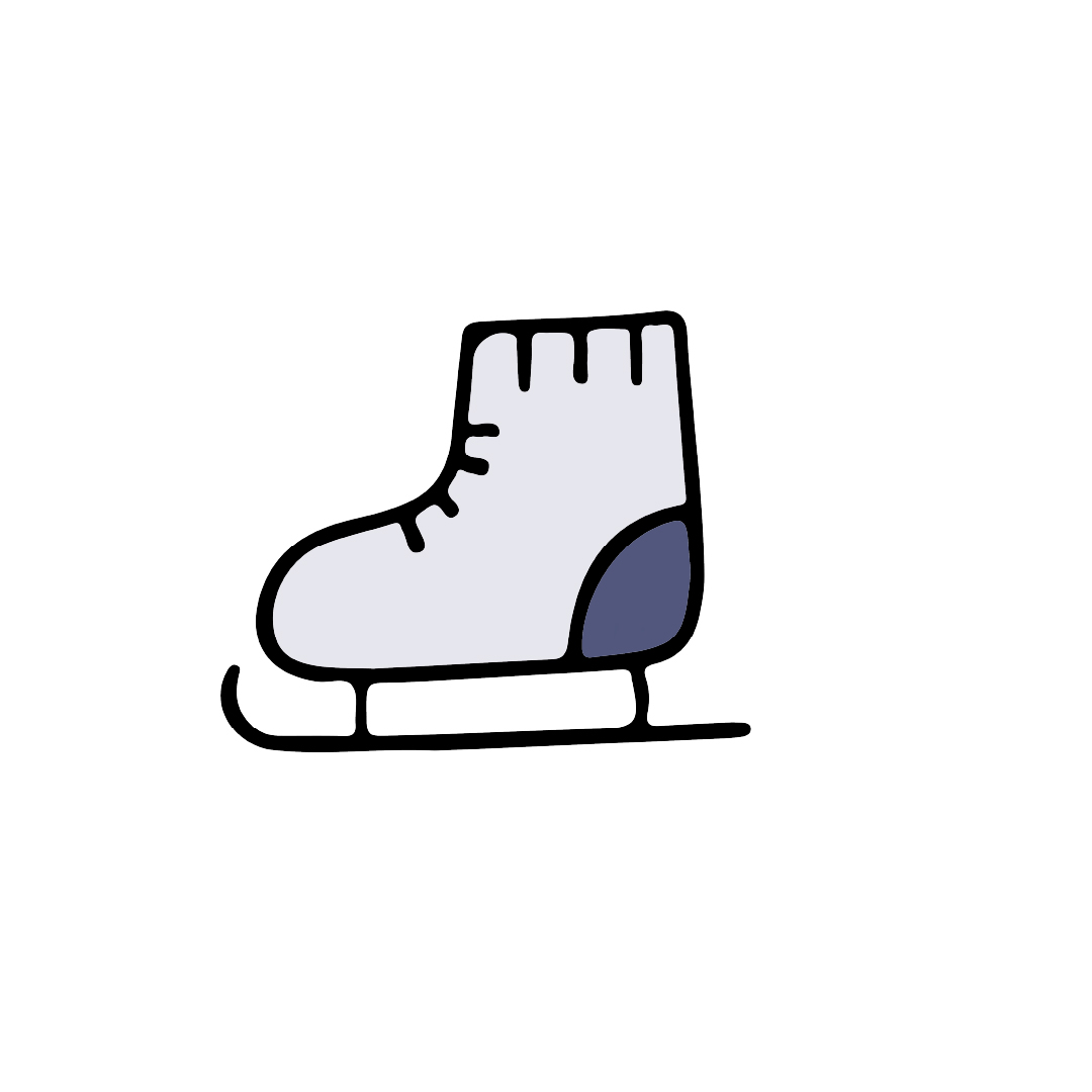 An illustration of an ice skate