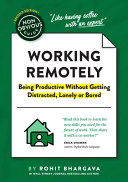 Image for "The Non-Obvious Guide to Working Remotely (Being Productive Without Getting Distracted, Lonely Or Bored)"