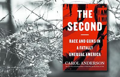 Cover of The Second on a background that has broken glass. 