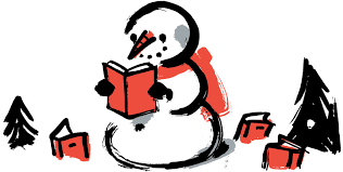 snowman reading books