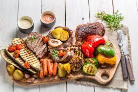 A Plate of Grilled Food