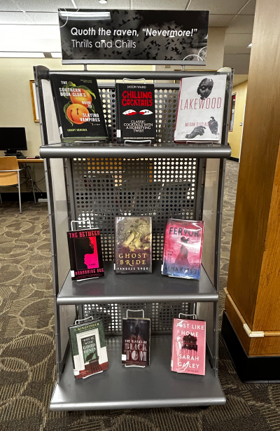 Thrills and Chills book display