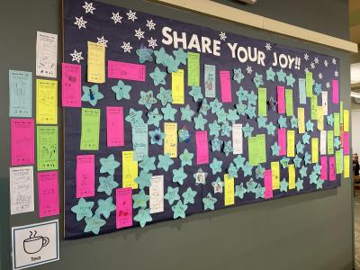 share your joy bulletin board 