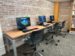 3 patron computers on the First Floor