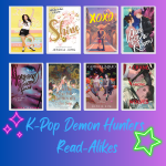 Eight book covers for K-Pop Demon Hunters fandom