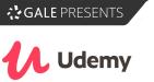 Gale Presents Udemy in pink and black