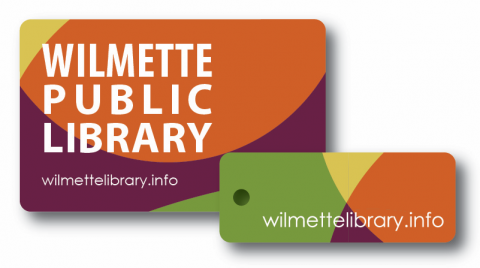 Wilmette library card and key fob.