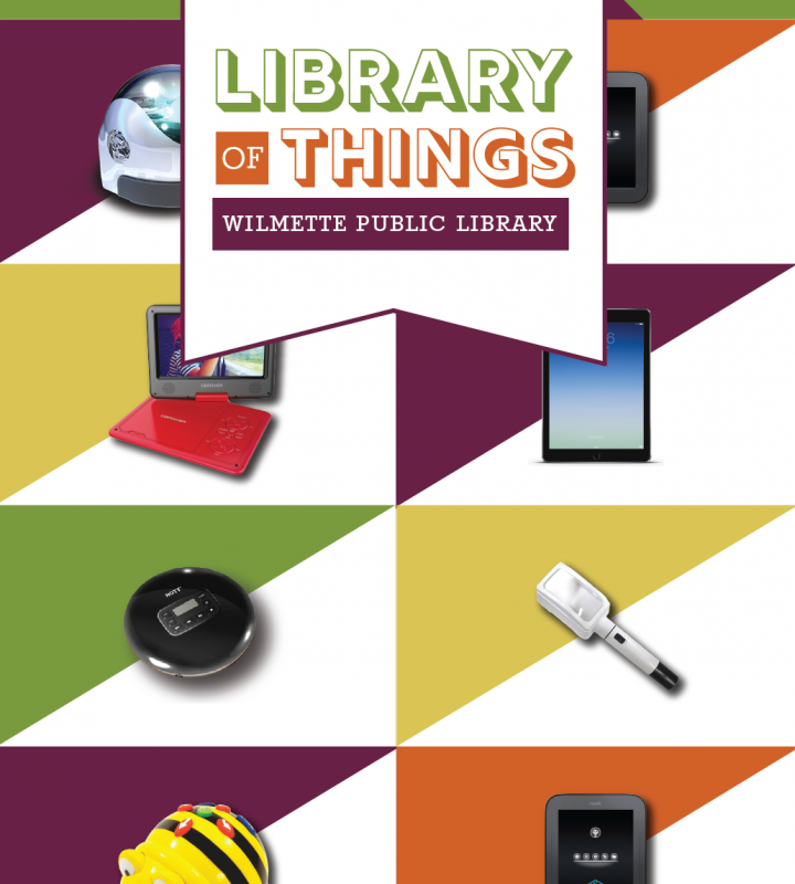Graphic with images from the library of things.