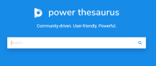 Power thesaurus's front page 