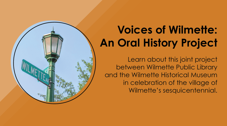 Orange background with text promoting Oral History kits.